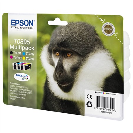 Epson DURABrite Ultra Ink T 089 Multipack BCMY            T 0895