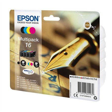 Epson DURABrite Ultra Multipack T 162 BK/C/M/Y            T 1626