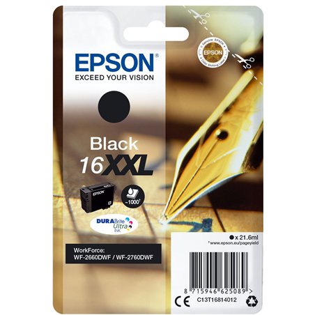 Epson cartuccia nero DURABrite Ultra XXL T 168 T 1681