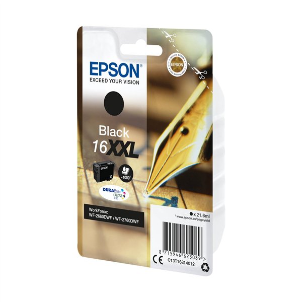 Epson cartuccia nero DURABrite Ultra XXL T 168 T 1681