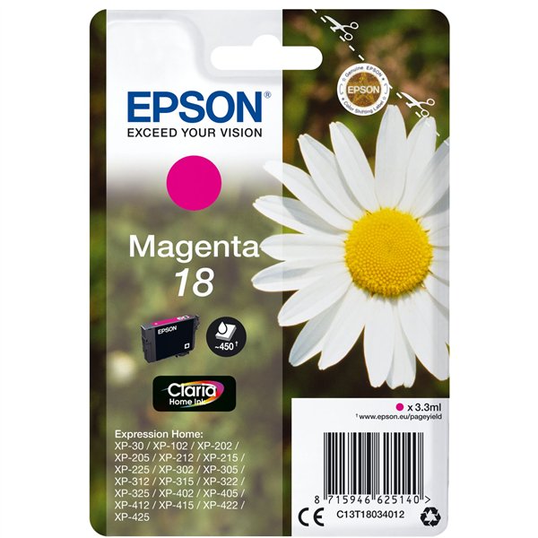 Epson cartuccia magenta Claria Home T 180         T 1803