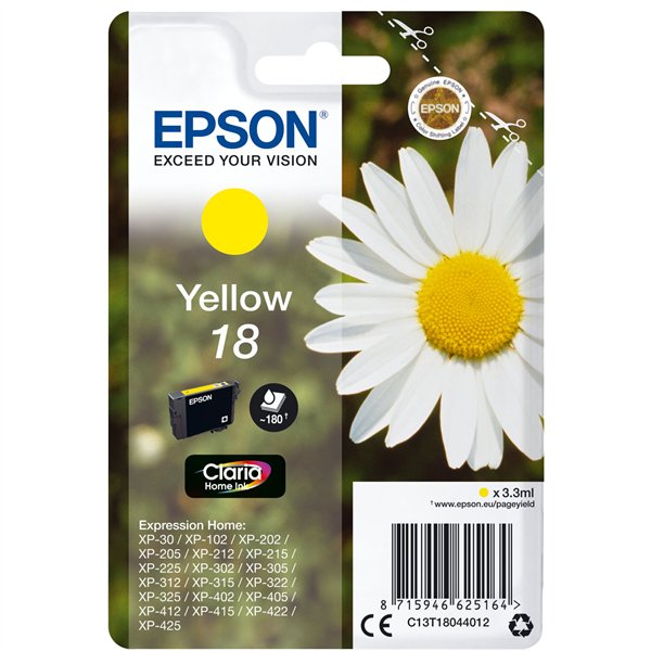Epson cartuccia giallo Claria Home T 180         T 1804