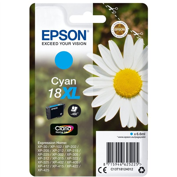 Epson cartuccia XL ciano Claria Home T 181         T 1812