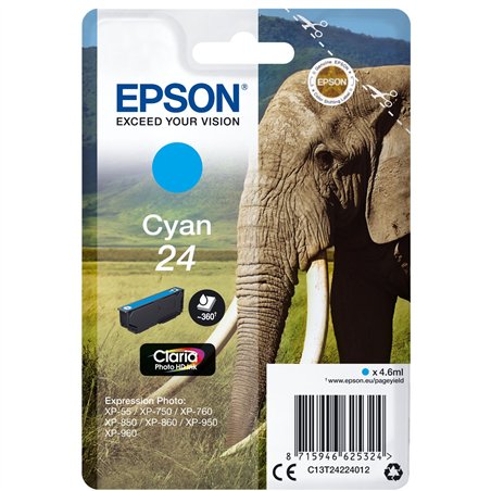 Epson cartuccia ciano Claria Photo HD T 242     T 2422
