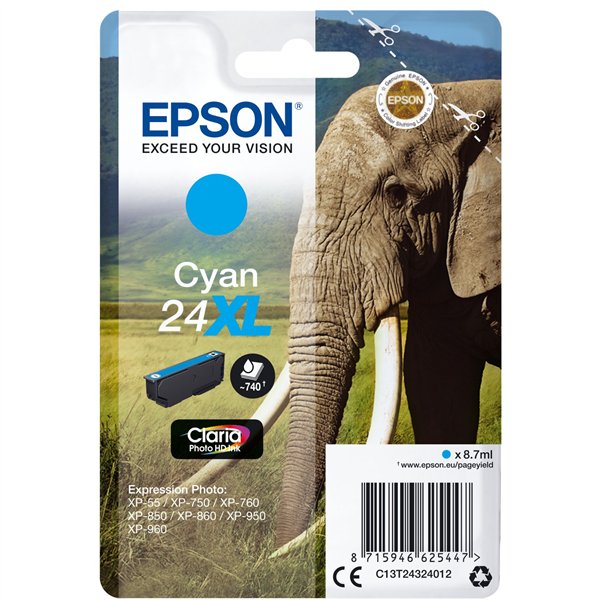Epson cartuccia XL ciano Claria Photo HD T 243     T 2432