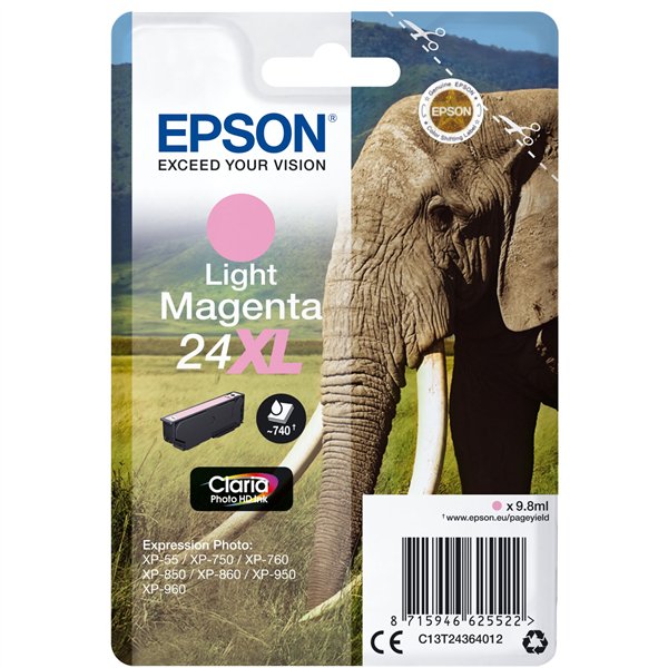 Epson cartuccia XL light magenta Claria Photo HD   T 2436