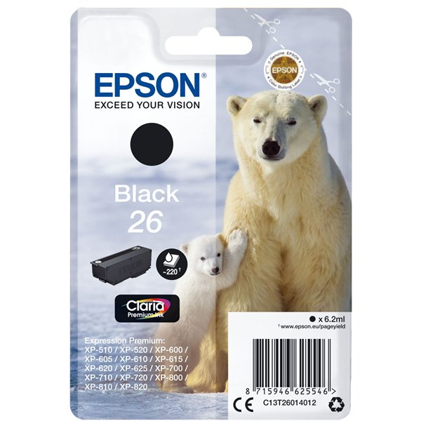 Epson cartuccia nero Claria Premium T 260      T 2601
