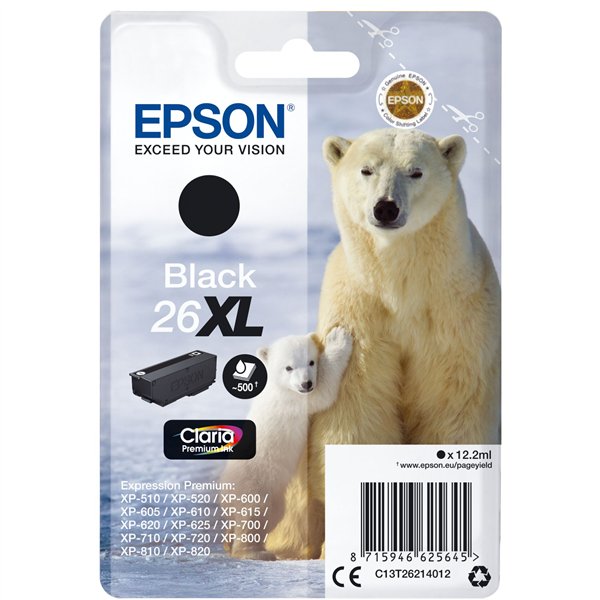 Epson cartuccia XL nero Claria Premium T 262      T 2621