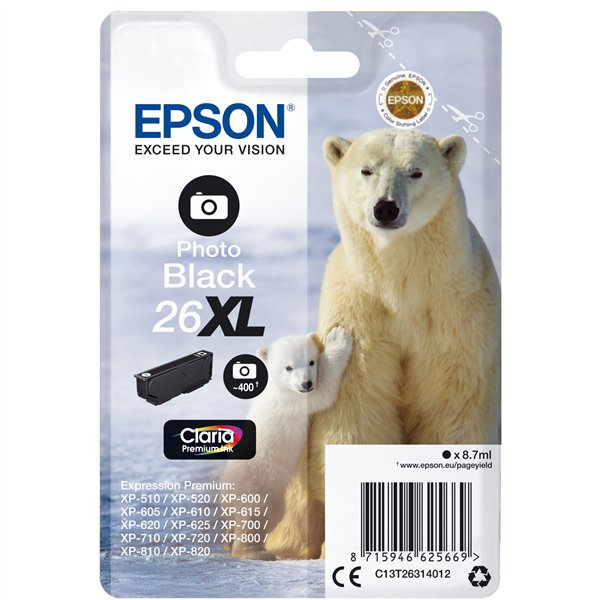 Epson cartuccia XL foto nero Claria Premium T 2631