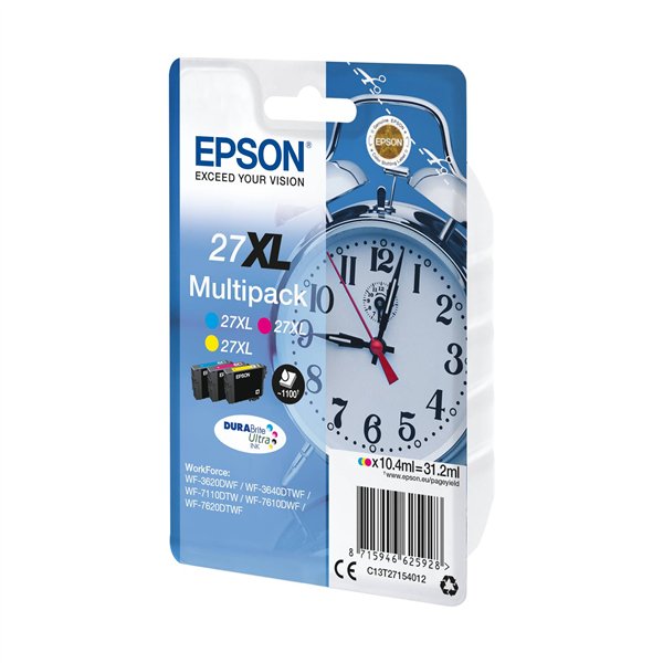Epson DURABrite Ultra Ink 27 XL Multipack (3 colori)      T 2715