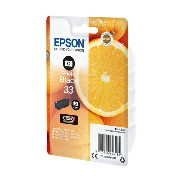 Epson cartuccia foto nero Claria Premium 33         T 3341