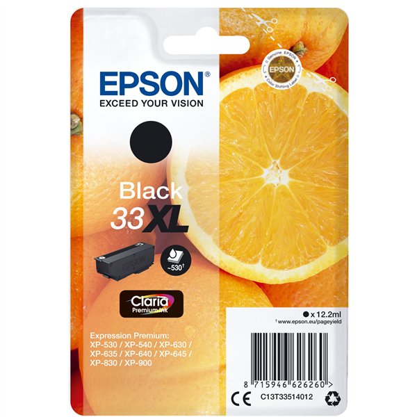 Epson cartuccia nero XL Claria Premium 33         T 3351