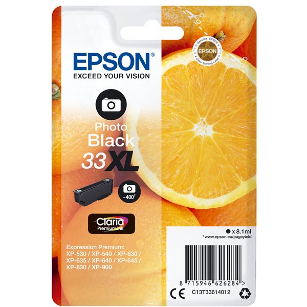 Epson cartuccia foto nero Claria Premium 33 XL      T 3361