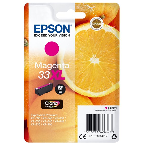 Epson cartuccia magenta Claria Premium 33 XL      T 3363