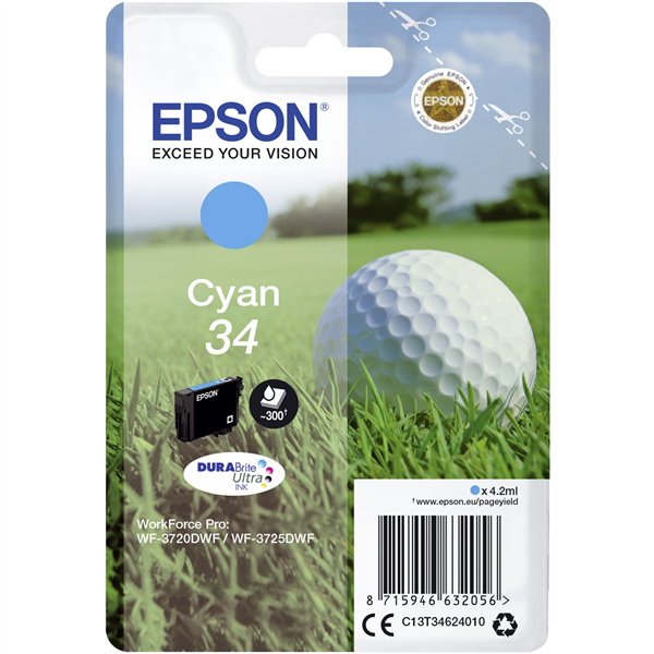 Epson cartuccia ciano DURABrite Ultra Ink 34    T 3462