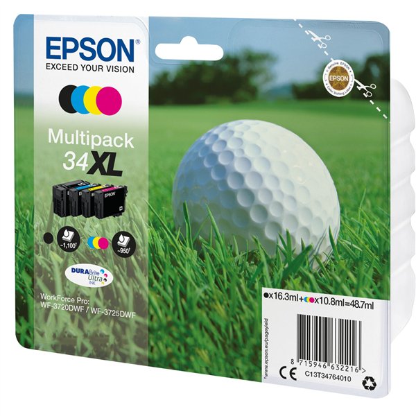 Epson DURABrite Ultra Multipack (4 colori) 34 XL          T 3476