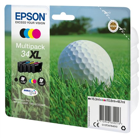 Epson DURABrite Ultra Multipack (4 colori) 34 XL          T 3476