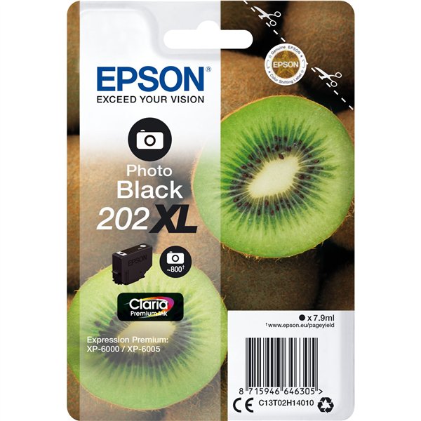 Epson cartuccia foto nero Claria Premium 202 XL     T 02H1