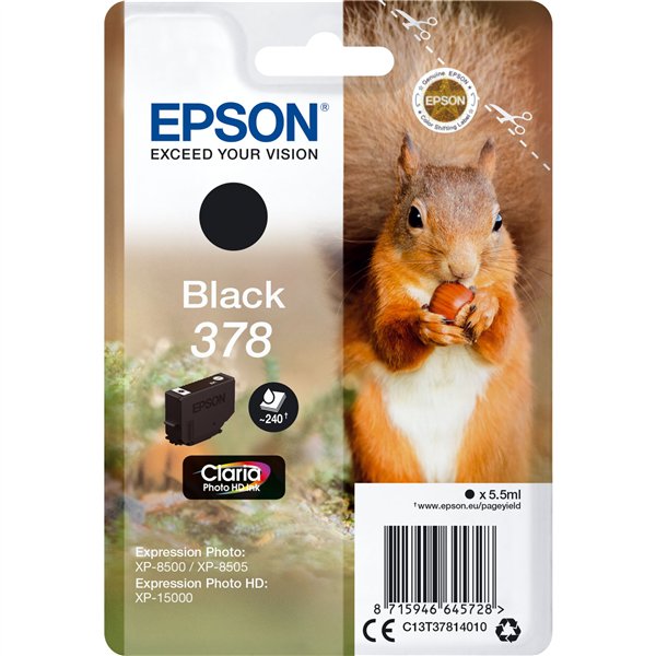 Epson cartuccia nero Claria Photo HD 378       T 3781