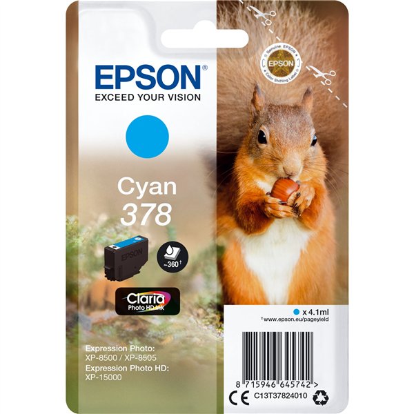 Epson cartuccia ciano Claria Photo HD 378       T 3782