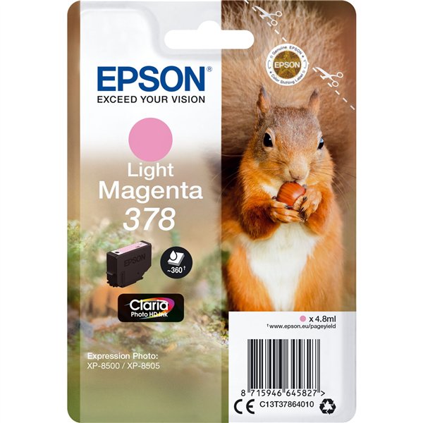 Epson cartuccia 378 light magenta Claria Photo HD   T 3786