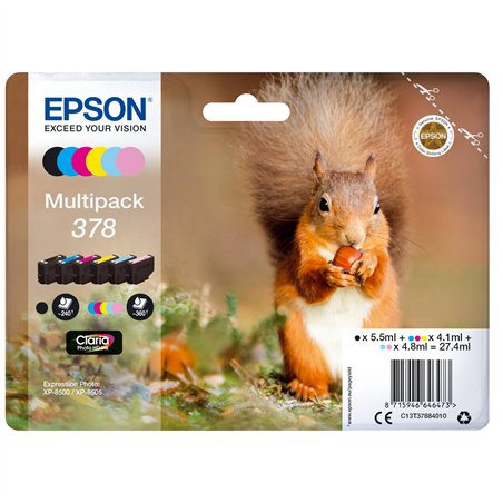 Epson Multipack Claria Photo HD T 378 (6 Farben)          T 3788