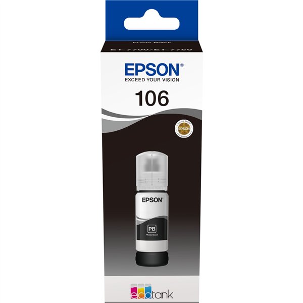 Epson EcoTank foto nero T 106 70 ml               T 00R1