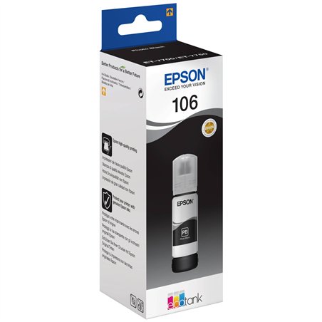 Epson EcoTank foto nero T 106 70 ml               T 00R1