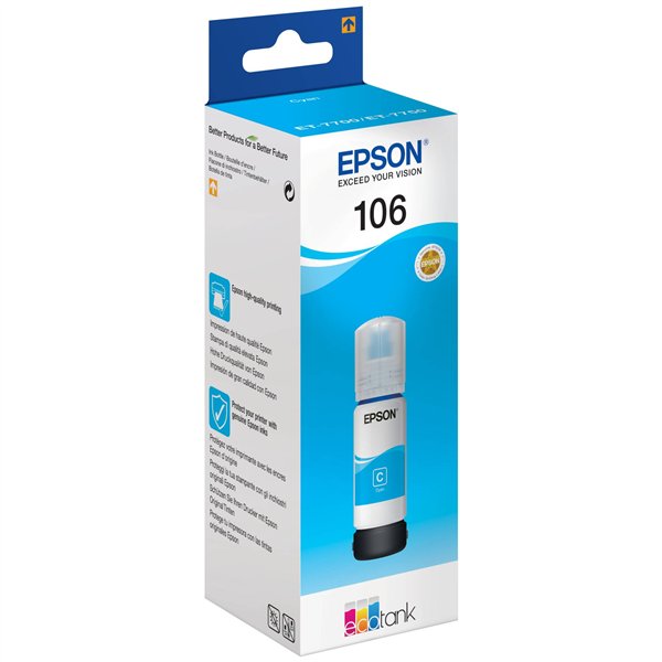 Epson EcoTank ciano T 106 70 ml               T 00R2