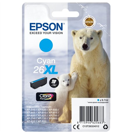 Epson cartuccia XL ciano Claria Premium T 263      T 2632