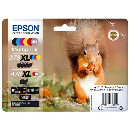 Epson Multipack Claria Photo HD T 378/478 XL (6 Farben)   T 379D