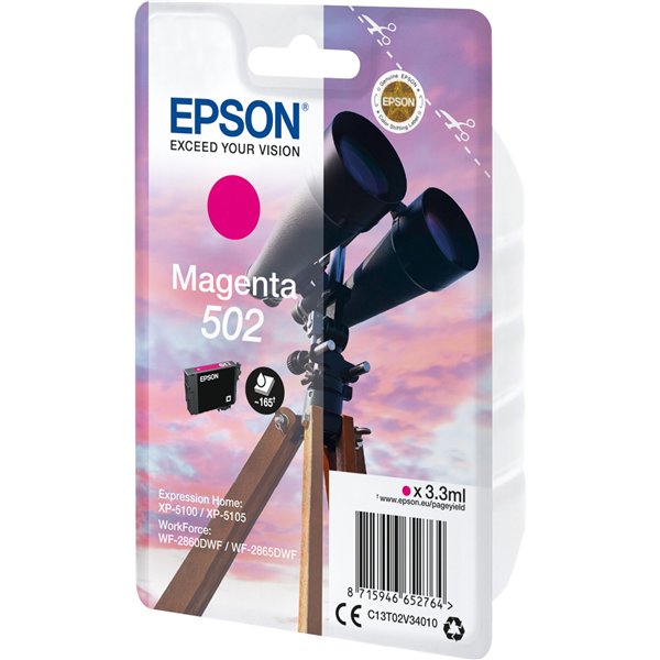Epson cartuccia magenta 502                       T 02V3