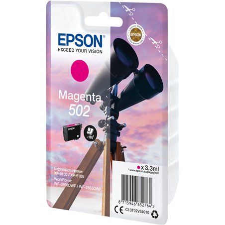 Epson cartuccia magenta 502                       T 02V3