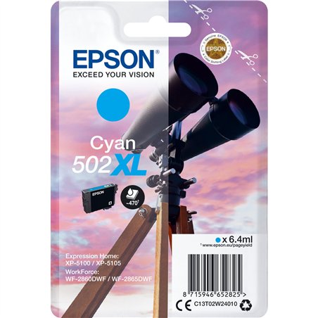 Epson cartuccia ciano 502 XL                    T 02W2