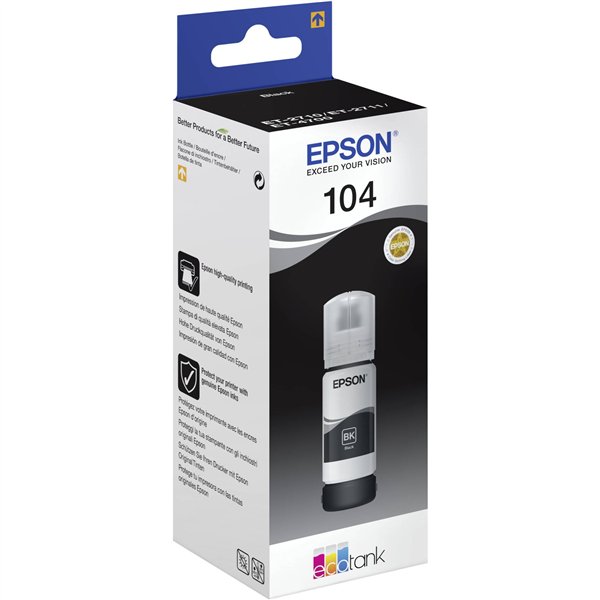 Epson EcoTank nero T 104 65 ml               T 00P1