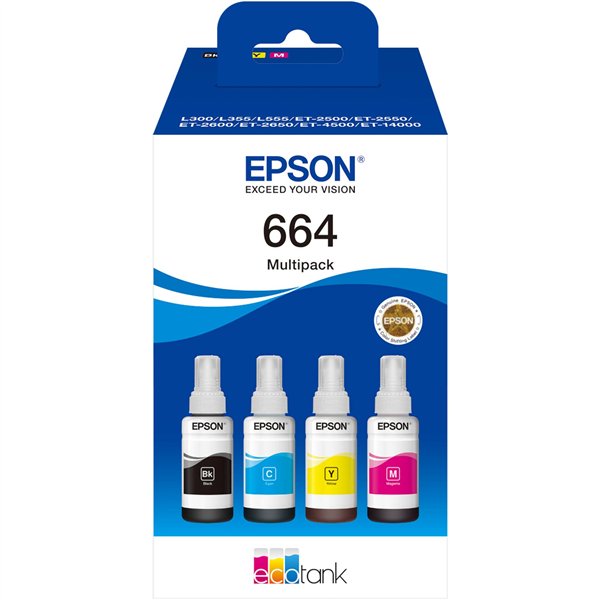 Epson EcoTank 4 colori Multipack T 664                     T 6646