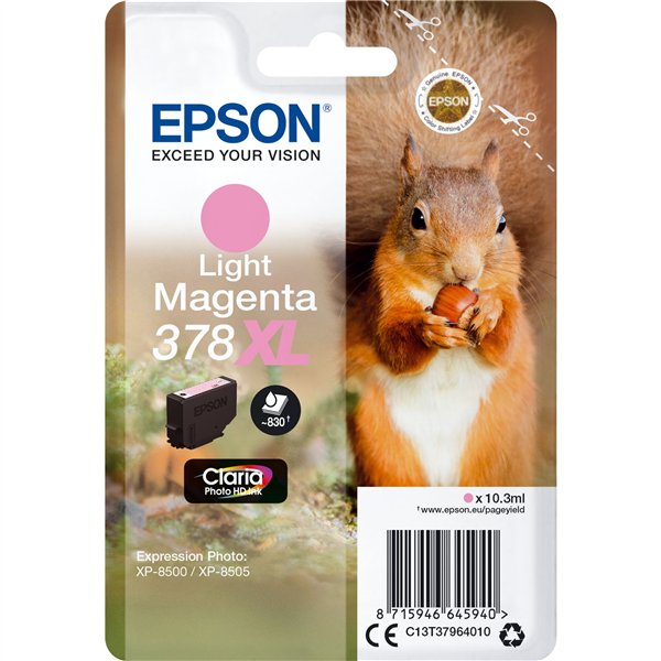 Epson cartuccia 378 XL light magenta Claria Photo HD   T 3796