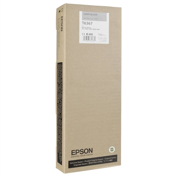 Epson cartuccia     light nero    T 636 700 ml      T 6367