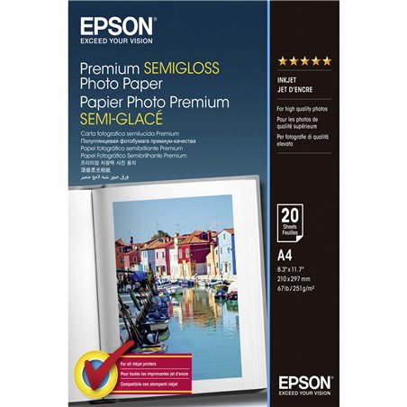 Epson Premium Semigloss Photo A 4, 251 g, 20 fogli    S 041332