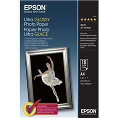 Epson Ultra Glossy carta foto A 4, 15 fogli, 300 g    S 041927