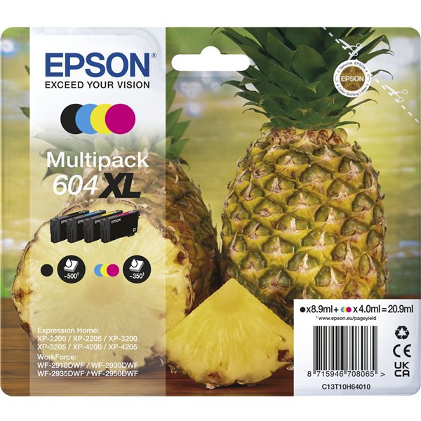 Epson Multi confezione 4 colori 604 XL                    T 10H6