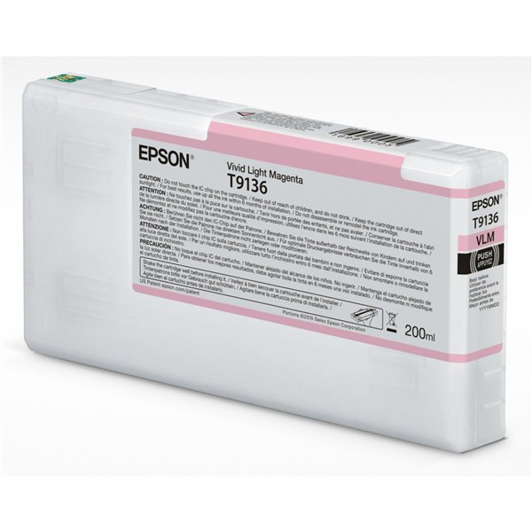 Epson cartuccia vivid light magenta T 913 200 ml     T 9136N