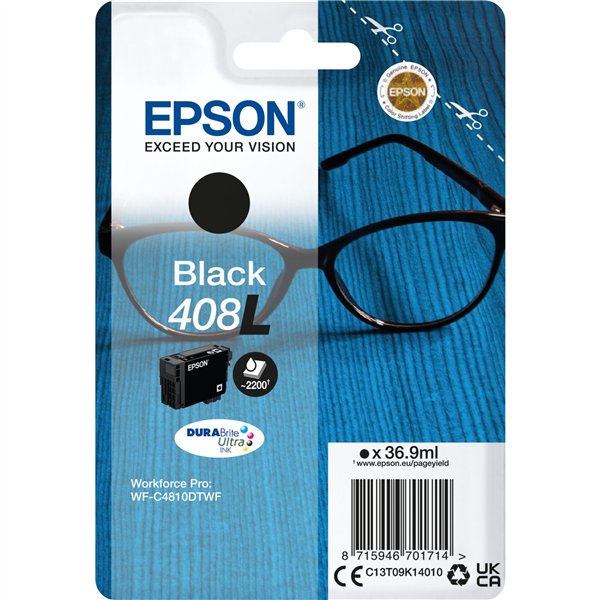 Epson cartuccia nero DURABrite Ultra Ink 408 L T 09K1