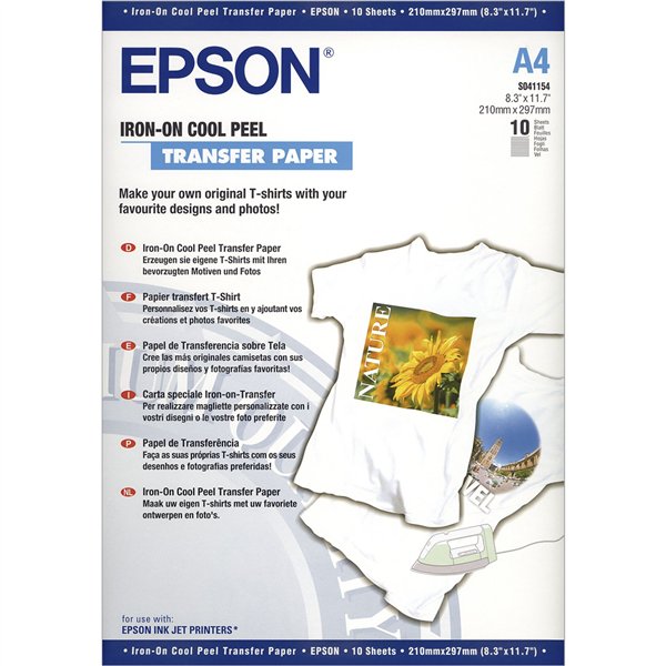 Epson T-Shirt pellicola A 4, 10 fogli S 041154