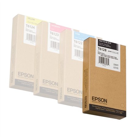 Epson Tintenpatrone matte schwarz T 612  220 ml    T 6128N
