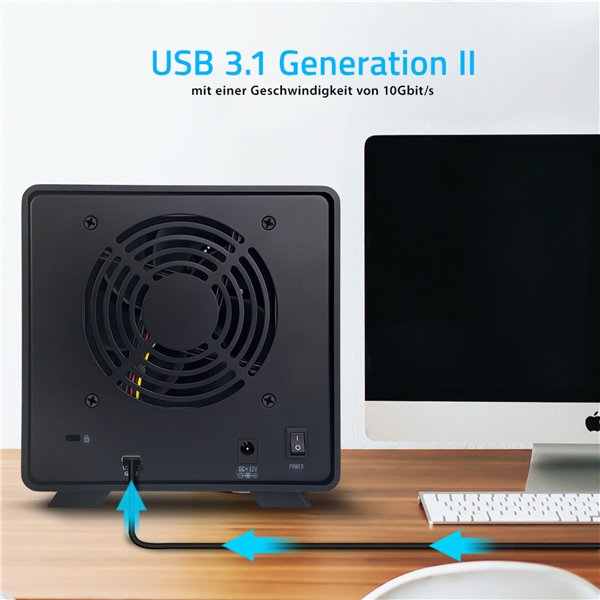 Fantec MB-X4U31 4x 3,5  housing