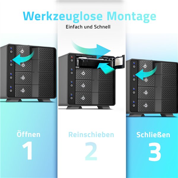 Fantec MB-X4U31 4x 3,5  housing