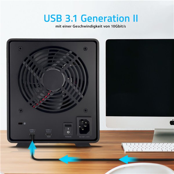 Fantec MB-X5U31H 5x 3,5  housing