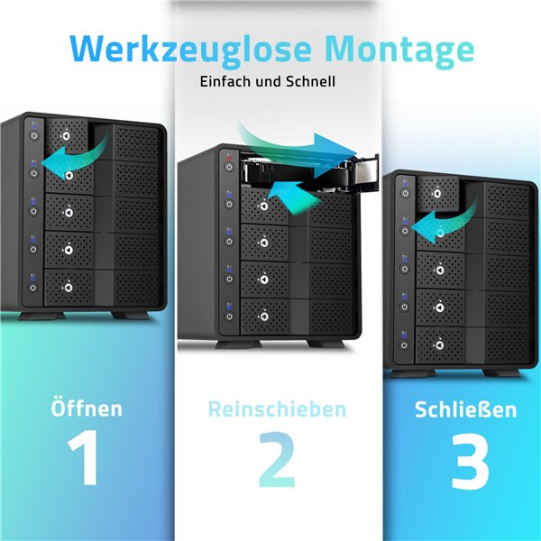 Fantec MB-X5U31H 5x 3,5  housing