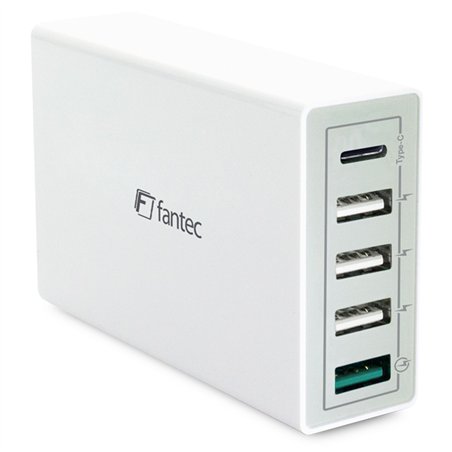FANTEC QC3-A51 carica rapida 3.0 40W 5 USB Ports bianco
